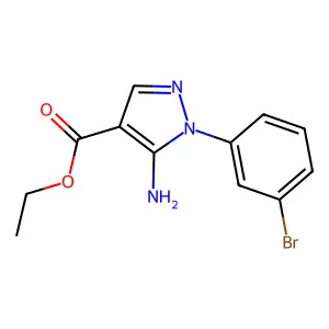 ethyl 5-amino-1-(3-bromophenyl)-1H-pyrazole-4-carboxylate structure