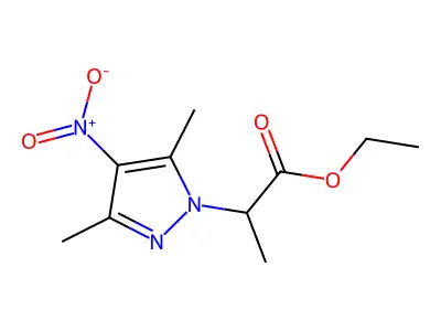 ethyl 2-(3,5-dimethyl-4-nitro-1H-pyrazol-1-yl)propanoate structure