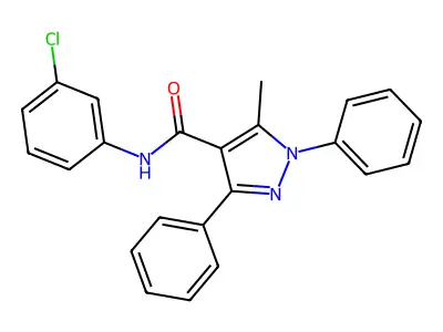 N-(3-Chlorophenyl)-5-methyl-1,3-diphenyl-1H-pyrazole-4-carboxamide structure