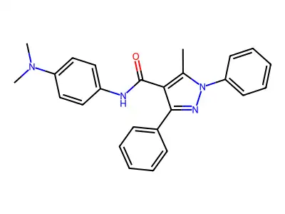 N-[4-(dimethylamino)phenyl]-5-methyl-1,3-diphenyl-1H-pyrazole-4-carboxamide structure
