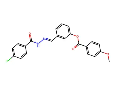 [3-[[(4-Chlorobenzoyl)hydrazinylidene]methyl]phenyl] 4-methoxybenzoate structure