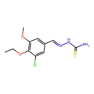 {[(3-Chloro-4-ethoxy-5-methoxyphenyl)methylidene]amino}thiourea structure