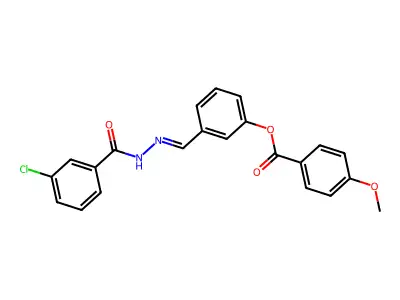 [3-[[(3-Chlorobenzoyl)hydrazinylidene]methyl]phenyl] 4-methoxybenzoate structure