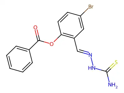 [4-Bromo-2-[(carbamothioylhydrazinylidene)methyl]phenyl] benzoate structure