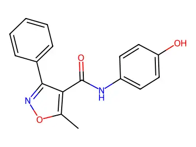 N-(4-hydroxyphenyl)-5-methyl-3-phenyl-1,2-oxazole-4-carboxamide structure