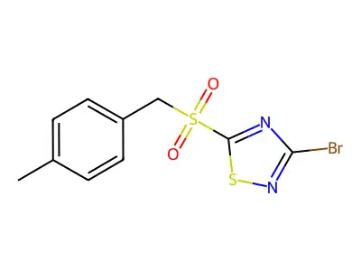 3-Bromo-5-(4-methylbenzylsulfonyl)-1,2,4-thiadiazole structure