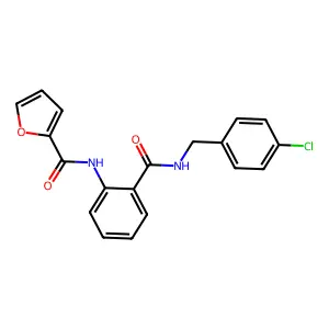 N-[2-[(4-chlorophenyl)methylcarbamoyl]phenyl]furan-2-carboxamide structure