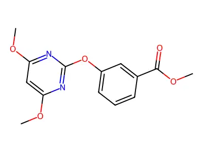3-[(4,6-Dimethoxypyrimidin-2-YL)oxy]benzoic acid, methyl ester structure