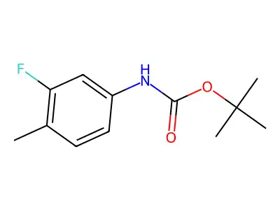 tert-Butyl (3-fluoro-4-methylphenyl)carbamate structure