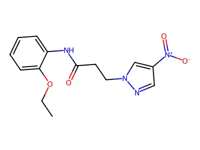 N-(2-ethoxyphenyl)-3-(4-nitropyrazol-1-yl)propanamide structure