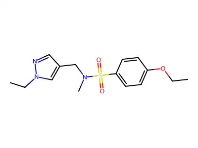 4-ethoxy-N-[(1-ethylpyrazol-4-yl)methyl]-N-methylbenzenesulfonamide structure