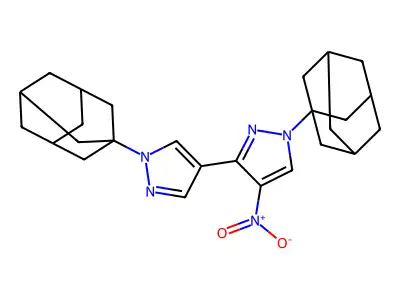 1-(1-Adamantyl)-3-[1-(1-adamantyl)pyrazol-4-yl]-4-nitropyrazole structure