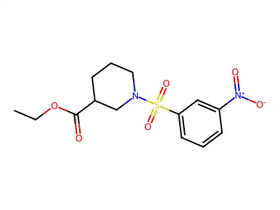 Ethyl 1-(3-nitrophenyl)sulfonylpiperidine-3-carboxylate structure