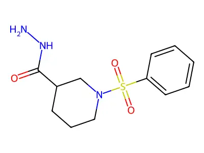 1-(Phenylsulfonyl)piperidine-3-carbohydrazide structure