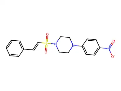 1-(4-Nitrophenyl)-4-(2-phenylethenesulfonyl)piperazine structure