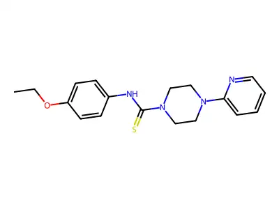 [(4-Ethoxyphenyl)amino](4-(2-pyridyl)piperazinyl)methane-1-thione structure