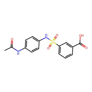 3-{[4-(乙酰氨基)苯基]磺酰基}苯甲酸 structure