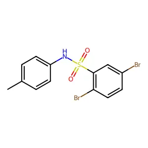 2,5-dibromo-N-(4-methylphenyl)benzenesulfonamide structure