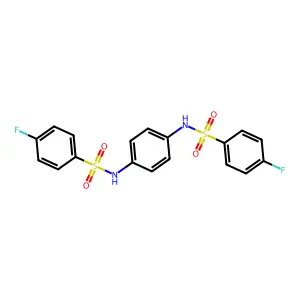 4-fluoro-N-[4-[(4-fluorophenyl)sulfonylamino]phenyl]benzenesulfonamide structure