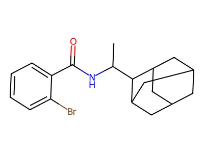 N-[1-(2-adamantyl)ethyl]-2-bromobenzamide structure