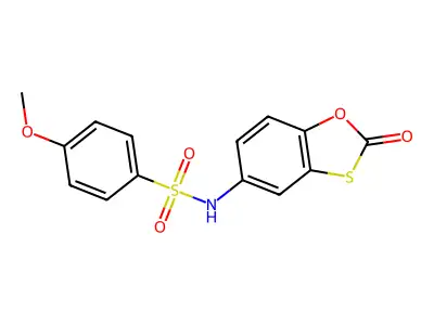 4-methoxy-N-(2-oxo-1,3-benzoxathiol-5-yl)benzenesulfonamide structure