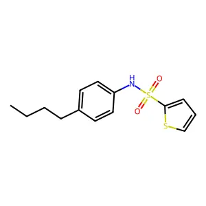 N-(4-butylphenyl)thiophene-2-sulfonamide structure