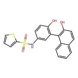 N-[4-hydroxy-3-(2-hydroxynaphthalen-1-yl)phenyl]thiophene-2-sulfonamide structure