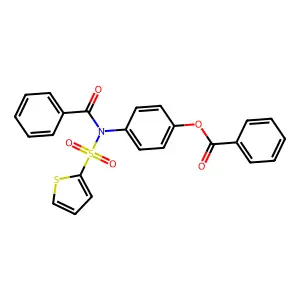 4-[Benzoyl(2-thienylsulfonyl)amino]phenyl benzoate structure