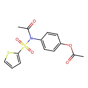 4-[Acetyl(2-thienylsulfonyl)amino]phenyl acetate structure