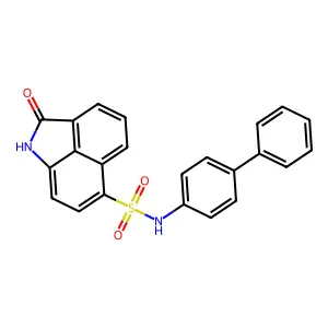 N-[1,1'-biphenyl]-4-yl-2-oxo-1,2-dihydrobenzo[cd]indole-6-sulfonamide structure