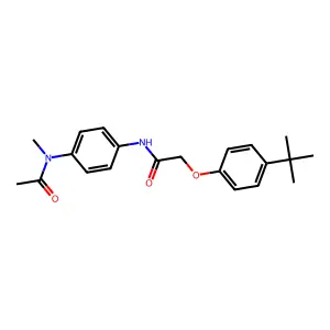 N-{4-[acetyl(methyl)amino]phenyl}-2-(4-tert-butylphenoxy)acetamide structure