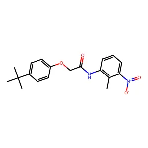 2-(4-tert-butylphenoxy)-N-(2-methyl-3-nitrophenyl)acetamide structure