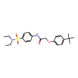 2-(4-tert-butylphenoxy)-N-{4-[(diethylamino)sulfonyl]phenyl}acetamide structure
