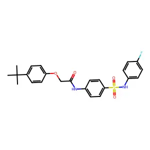 2-(4-tert-butylphenoxy)-N-[4-[(4-fluorophenyl)sulfamoyl]phenyl]acetamide structure