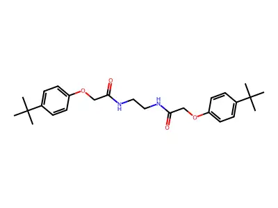 N,N'-(Ethane-1,2-diyl)bis(2-(4-(tert-butyl)phenoxy)acetamide) structure