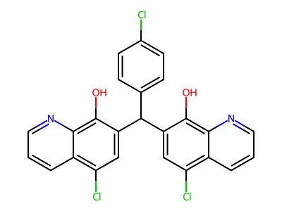 5-chloro-7-[(5-chloro-8-hydroxyquinolin-7-yl)(4-chlorophenyl)methyl]quinolin-8-ol structure