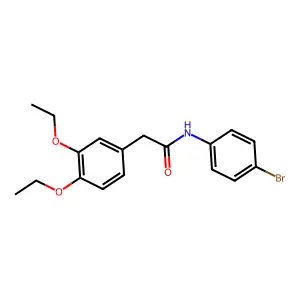 N-(4-bromophenyl)-2-(3,4-diethoxyphenyl)acetamide structure