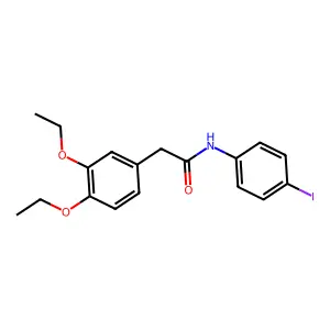 2-(3,4-diethoxyphenyl)-N-(4-iodophenyl)acetamide structure