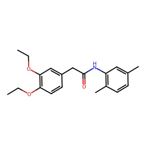 2-(3,4-diethoxyphenyl)-N-(2,5-dimethylphenyl)acetamide structure