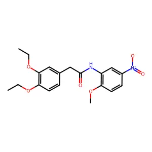 2-(3,4-diethoxyphenyl)-N-(2-methoxy-5-nitrophenyl)acetamide structure
