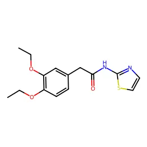 2-(3,4-diethoxyphenyl)-N-(1,3-thiazol-2-yl)acetamide structure