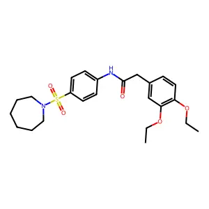 N-[4-(azepan-1-ylsulfonyl)phenyl]-2-(3,4-diethoxyphenyl)acetamide structure