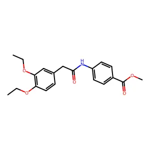 Methyl 4-{[(3,4-diethoxyphenyl)acetyl]amino}benzoate structure