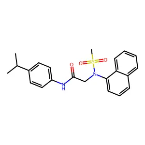 2-[methylsulfonyl(naphthalen-1-yl)amino]-N-(4-propan-2-ylphenyl)acetamide structure