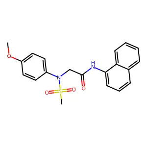 2-(4-methoxy-N-methylsulfonylanilino)-N-naphthalen-1-ylacetamide structure