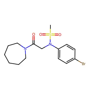 N-(2-azepan-1-yl-2-oxoethyl)-N-(4-bromophenyl)methanesulfonamide structure