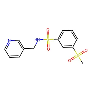 3-(methylsulfonyl)-N-(pyridin-3-ylmethyl)benzenesulfonamide structure