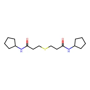 N-cyclopentyl-3-[3-(cyclopentylamino)-3-oxopropyl]sulfanylpropanamide structure