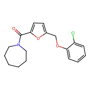 Azepan-1-yl(5-((2-chlorophenoxy)methyl)furan-2-yl)methanone structure