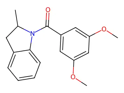 (3,5-Dimethoxyphenyl)-(2-methyl-2,3-dihydroindol-1-yl)methanone structure